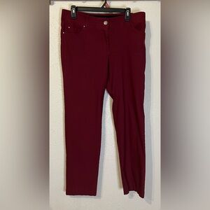 Kate Park Maroon Pants Sz 14